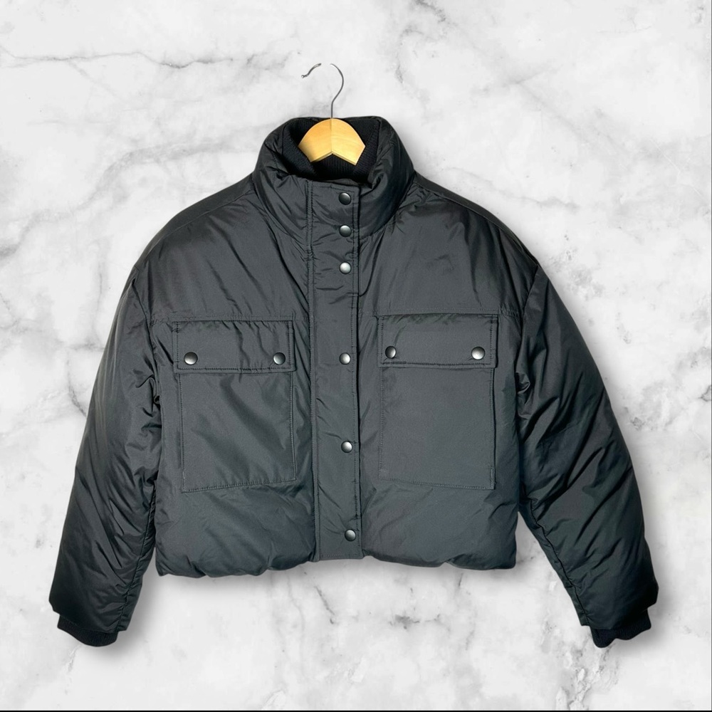 Crewcuts By J. Crew Girls’ Black Cropped Puffer Full Zip in XL (12/13). NWT